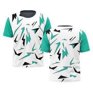 เสื้อยืดแขนสั้นผ้าโพลีเอสเตอร์ 100% แบบกำหนดเองสำหรับผู้ชาย เสื้อยืดกีฬา เสื้อผ้าแนวสตรีท ผู้ผลิต OEM ODM - Product Image 1