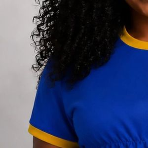 Camiseta Corta con Cuello Redondo para Mujer, Estilo Casual, Moderna, de Manga Corta, con Estampado Gráfico, Estilo Retro, Inspirada en la Hermandad - Product Image 4
