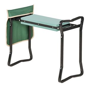 Banc de jardin pliable avec grande pochette latérale pour outils, siège genouillère facile à plier pour le transport et le rangement, en EVA et fer - Product Image 1