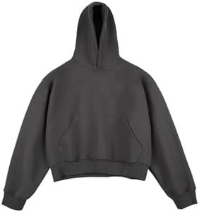 Sudadera con Capucha Corta para Hombre, Estilo Urbano, Vintage, Desgastada, Lavada con Ácido, de Alta Calidad, Personalizable, en Oferta - Product Image 3