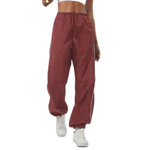 Pantalones Casuales de Lona para Mujer HANO 2024 ODM con Costuras Decorativas, Cintura Media, Cordones, Impermeables, de Secado Rápido, Transpirables y de Pierna Recta - Product Image 1