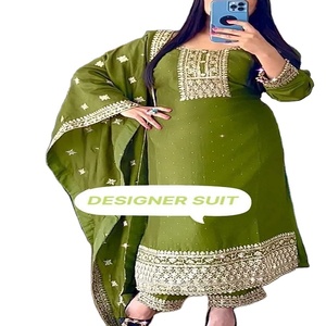Traje Chinon Salwar ready made de marca de moda más vendido del proveedor indio Salwar Kameez indio - Product Image 1