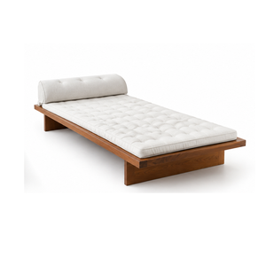 Solid Teak Wood Outdoor Sun Lounger Poolside Daybed Chaise <b>Lounge</b> <b>Chair</b> with Cushion Patio Resort Garden Furniture - Product Image 1