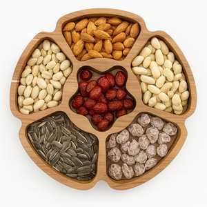 Bandeja de madera de nogal para servir frutos secos, ideal para mesa central, restaurante o catering, ¡la más vendida! - Product Image 2