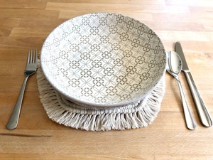 Geometric Macrame Table <b>Mats</b> Suitable for Beverage Serving and Aesthetic Coffee Table Styling Handmade Table <b>Mats</b> From India - Product Image 3