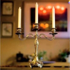 Modern <b>Brass</b> Finish Iron Candelabra Multi-Arm <b>Candlestick</b> <b>Holder</b> Event Party Tabletop Decoration Hotel Hospitality Supplier - Product Image 4