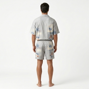 Conjunto de Ropa Casual de Verano para Hombre, Transpirable, Estampado, Personalizado, OEM, ODM, Marca Privada, Fabricante de Ropa de Estilo de Vida - Product Image 2