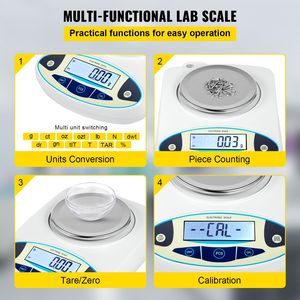 Bilancia Analitica Digitale da Laboratorio ad Alta Precisione 3000g x 0.01g con Conversione in 13 Unità Scientifiche - Product Image 4