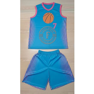 Ensemble de tenue de basket-ball respirant 100% polyester, séchage rapide, sans manches, uniforme d'entraînement de basket-ball pour hommes - Product Image 1
