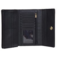 Dompet Kulit Asli Panjang Wanita Dengan Motif Kulit Sapi, Penutup Lipat, Fashion, Penggunaan Sehari-hari, Multifungsi