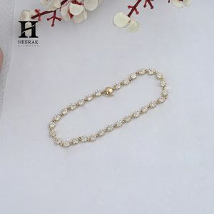 Custom Bezel <b>Set</b> Diamond Tennis Bracelet 14k 18k Yellow Gold Round Cut VVS Moissanite Lab Grown Diamond Bracelet - Product Image 3