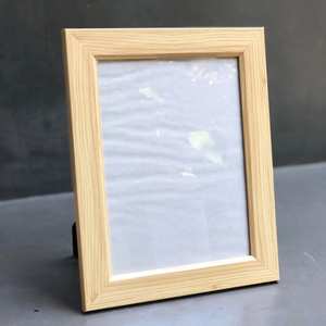 Solid Wood Picture <b>Frame</b> Golden Inner Bevel Wall Hanging Photo Holder Tabletop Display Stand Desktop Home Office Decoration - Product Image 1