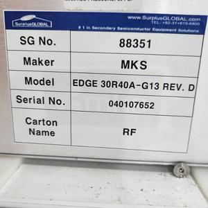 Manomètre capacitif MKS EDGE 30R40A-G13 - Équipements et pièces semi-conducteurs de renommée mondiale - Product Image 3