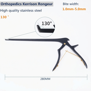 เครื่องมือผ่าตัดกระดูกสันหลัง Kerrison Rongeur ขนาด 290 มม. ความกว้าง 1 มม. ถึง 5 มม. มุม 90 องศา ทำจากสแตนเลสสตีล ใช้สำหรับศัลยกรรมกระดูกและข้อ - Product Image 1