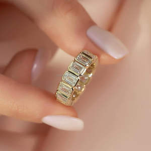 Bague de fiançailles/mariage vintage en or jaune 14 carats avec diamant de culture IGI/GIA, or blanc fin unisexe, pour anniversaire, digne d'une fête - Product Image 1