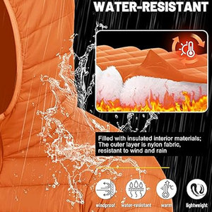 Chaqueta Deportiva Ligera con Capucha para Hombre, Chaqueta Acolchada Resistente al Agua con Aislamiento para Camping, Senderismo y Viajes, Suministro de Fábrica OEM - Product Image 3