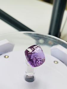 Natural Amethyst <b>Cushion</b> Cut 17.84 Cts AAA Quality Luster <b>Purple</b> Third Party Certified Perfect Cutting Polishing Treatments for - Product Image 6