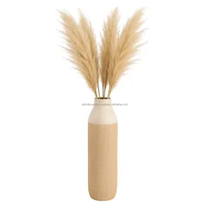 Vase à fleurs carré moderne en fer forgé de style côtier, vase de table, décoration de salon, portable - Product Image 1