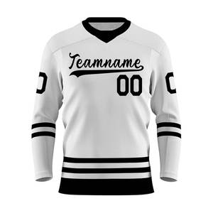 Wholesale High Quality Custom Made Professional Hockey Jersey Uniform Mesh Ice Hockey Wear Printed Breathable 100% Polyester - Product Image 5