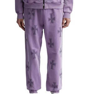 Conjunto Deportivo de Invierno para Hombre, 100% Algodón, Lavado Ácido, Pantalón y Sudadera con Pedrería, Talla Grande - Product Image 2