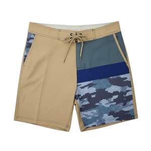 Shorts de bain rayés bleu sarcelle personnalisés avec logo, séchage rapide, anti-UV, confortables, pour hommes, entraînement, plage, respirants - Product Image 5