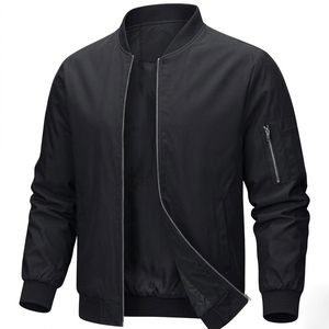 Men’s Lightweight Bomber <b>Jacket</b> Casual <b>Zip</b> <b>Up</b> Streetwear Stand Collar Custom OEM Wholesale Men's <b>Jackets</b> - Product Image 1