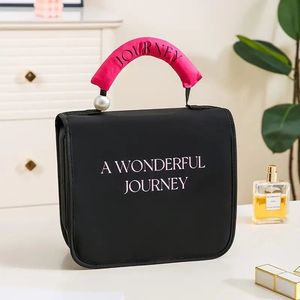 Borsa Cosmetica Portatile da Donna Grande Capacità con Perle e Gancio, per Viaggi d'Affari e Kit da Toilette - Product Image 6