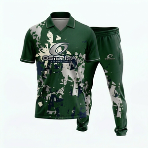 Ensemble d'uniformes de cricket unisexe 2026 – Maillot et short imprimés par transfert thermique pour équipe – Durables, légers et à séchage rapide - Product Image 1
