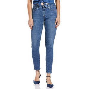 Jeans de Mezclilla Elásticos de Alta Calidad para Mujer, Pantalones Ajustados Transpirables con Lavado Personalizado en Venta - Product Image 1