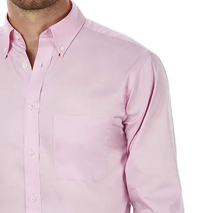 Mens Button Down Shirt Long Sleeve Cotton Poplin Smart Casual Fashion Shirt OEM ODM Bulk Manufacturer - Product Image 3