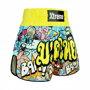 กางเกงมวยไทย MMA สำหรับฝึกซ้อมและแข่งขัน น้ำหนักเบา ระบายอากาศได้ดี ผลิตจากผ้าสแปนเด็กซ์/โพลีเอสเตอร์ พิมพ์ลายด้วยเทคนิค Heat-Transfer แห้งเร็ว สำหรับผู้ใหญ่ - Product Image 2