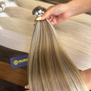 Extensiones de Cabello Humano Vietnamita Mini de Punta Plana, Súper Doble Trama, Cutícula Alineada, Color Piano, para Uso en Salón - Product Image 4