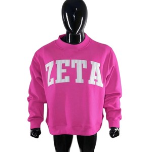 เสื้อสเวตเชิ้ตคอเต่าสีแดง ZETA ผ้าฝ้าย 100% ปักลาย апплика คอเสื้อกว้าง เสื้อสเวตเชิ้ตสำหรับชมรมนักเรียน ใช้ด้ายคุณภาพดี - Product Image 3