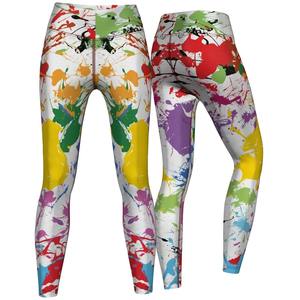 Leggings Deportivos de Cintura Alta para Mujer, Personalizados al por Mayor, de Poliéster Sólido, Sublimados, para Yoga y Fitness, de Secado Rápido, Transpirables, Sin Costuras, 180g - Product Image 3