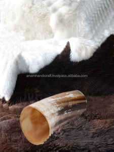 แก้วน้ำรูปหมีวินเทจสุดหรู งานฝีมือทำจากเขาสัตว์ธรรมชาติ แกะสลักสไตล์สัตว์โบราณ เหมาะสำหรับธุรกิจ - Product Image 3