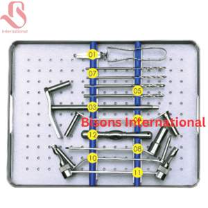 Kit de Instrumentos Quirúrgicos Ortopédicos Manuales BISONS para Reparación de Traumatismos y Fracturas, Acero Inoxidable - Product Image 3