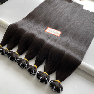 Doble dibujado y Super doble dibujado hueso recto vietnamita crudo natural extensiones de cabello humano mejor precio al por mayor - Product Image 2