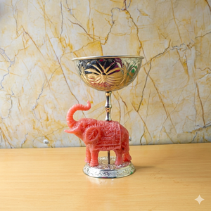 Handcrafted Silver <b>Elephant</b> Fruit Bowl Metal <b>Decorative</b> Serving Bowl Ornate Dry Fruit Platter Royal Table Centerpiece Giftware - Product Image 1