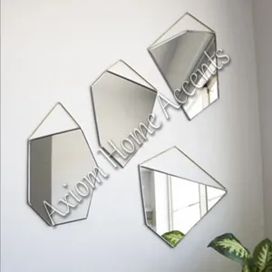 Rustic Iron Wall <b>Mirror</b> with Distressed surface Modern Design Ideal for Farmhouse or Vintage Home Decor Axiom <b>Accents</b> - Product Image 3