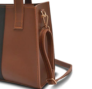 Conjunto de Bolsos de Mano de Cuero PU Marrón, Bolso de Hombro Ajustable con Cremallera para Viajes Diarios - Product Image 3