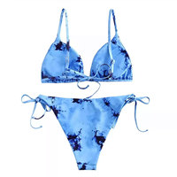 Bikini de plage pour femme, fabriqué au Pakistan, de haute qualité, avec logo sur le devant, 2 pièces, taille haute, décolleté en V profond, tissu respirant à séchage rapide