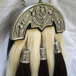 Sporran Escocés Moderno de Cuero y Tartán para Hombre, Accesorio para Kilt con Crin de Caballo, Instrumentos Musicales para Hombre - Product Image 6