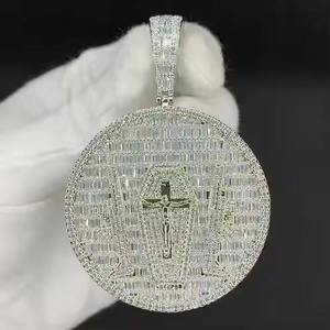 Pendentif Hip Hop personnalisé de qualité supérieure, plaqué or, avec diamants, charme personnalisé pour les amoureux de la mode urbaine, disponible au meilleur prix - Product Image 3