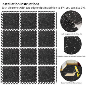 Best Selling Rubber <b>Interlocking</b> Gym <b>Tiles</b> Protective <b>Flooring</b> Rubber <b>Interlocking</b> Gym <b>Tiles</b> Non Slip Surface For Safety - Product Image 6