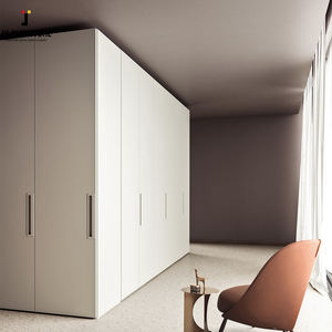 JY Project Customized Factory Best Selling High Quality Bedroom Furniture Simple Style Open Door Wood Modern <b>Wardrobe</b> Closet - Product Image 4