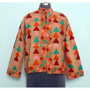Chaqueta corta bordada a mano, estilo étnico, abrigo de invierno, venta al por mayor, ropa exterior tradicional de moda para fiestas y eventos. - Product Image 1