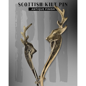 Pin de Kilt Decorativo con Cabeza de Ciervo Antigua, Accesorio Decorativo Tradicional del Clan Escocés, Venta al por Mayor 2026 - Product Image 5