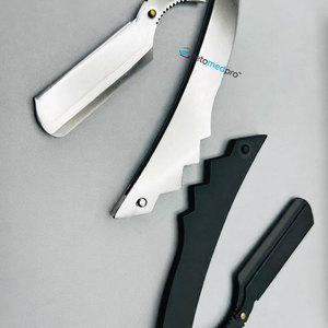 มีดโกนหนวดสแตนเลสแบบตรง ดีไซน์ใหม่ พร้อมกล่องบรรจุภัณฑ์รักษ์โลก สำหรับโกนขนตามร่างกาย รับออกแบบโลโก้ตามสั่งอย่างมืออาชีพ - Product Image 4