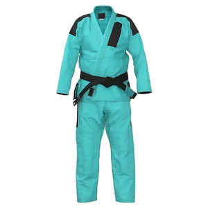 Kimono de BJJ pour homme, couleur turquoise, uniforme de judo, coupe classique, vêtements d'arts martiaux pour adultes, teinture unie, en stock - Product Image 1