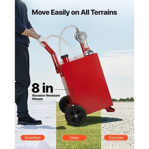Pompa di trasferimento manuale rossa da 20 galloni serbatoio di stoccaggio del carburante portatile per benzina/Diesel per auto tosaerba 10 ft tubo Gas Caddy per - Product Image 6